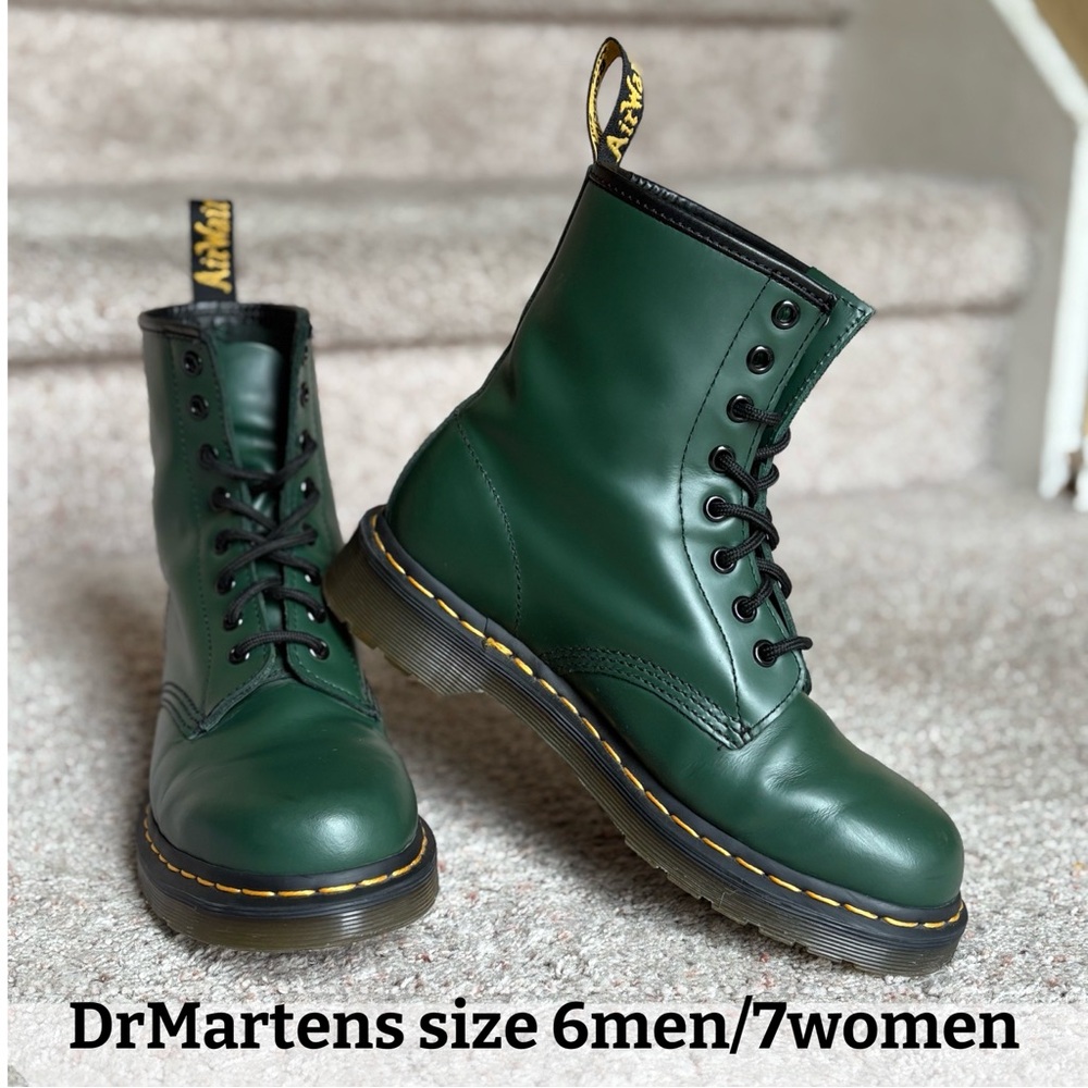 Dr. Martens Forest Green Combat Boots